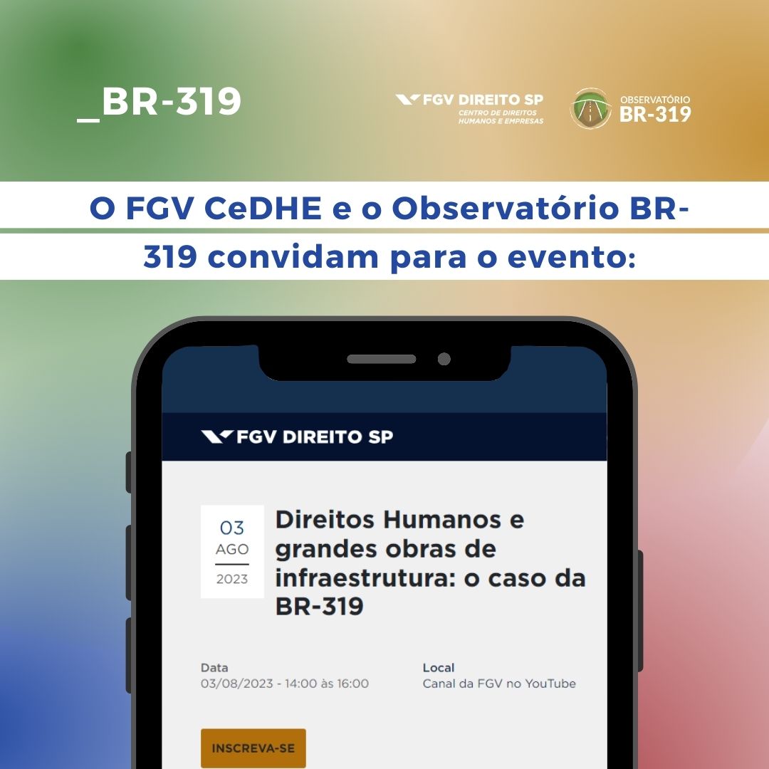 Webinar gratuito debate direitos humanos em rodovias na Amazônia